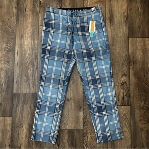 Vissla Eco-zy Sofa Surfer Soft Pants Men’s Size S Plaid Blue